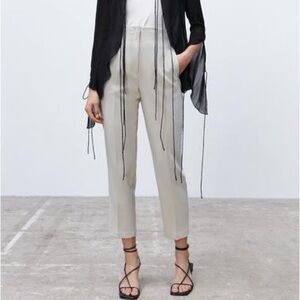 Zara Cream Women's Trousers